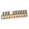 Legrand Клеммная колодка - крепятся винтами М4 - 1 x 6-25 мм - 8 x 1,5-16 мм - длина 73 мм 004803