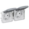 Legrand Розетка 2х2К+З - горизонтальная - немецкий стандарт - Программа Plexo 069576