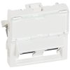Legrand Розетка RJ 45 - Программа Mosaic - категория 5е - UTP 45° - 2 розетки RJ 45 - 2 модуля 076502