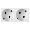 Legrand Розетка 2 x 2К+3 под углом 45° - Программа Mosaic 077252