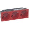 Legrand Розетка 3 x 2К+3 под углом 45° - Программа Mosaic 077282