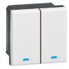Legrand Mosaic Пульт 2-клавишный 2-канальный 078494
