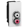 Legrand Аудио розетка - Программа Mosaic - разъём 2 RCA, аудио стерео 078753