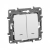 Legrand Выключатель/переключатель двухклавишный с подсветкой - Etika Plus - 10 A - 250 В 672216
