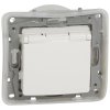 Legrand Розетка 2К+З IP 44 с откидной крышкой и шторками Etika 672232