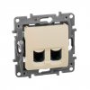 Legrand Двойная розетка RJ 45 - категория 5е - Etika 672355
