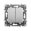 Legrand Выключатель двухклавишный - автоматические клеммы - Etika - 10 AX - 250 В 672402