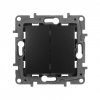 Legrand Выключатель двухклавишный - автоматические клеммы - Etika - 10 AX - 250 В 672602