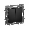 Legrand Выключатель/переключатель двухклавишный - Etika Plus - 10 A - 250 В 672612