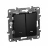 Legrand Выключатель/переключатель двухклавишный с подсветкой - Etika Plus - 10 A - 250 В 672616
