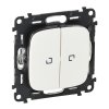 Legrand Valena ALLURE Переключатель двухклавишный 752709