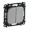 Legrand Valena ALLURE Переключатель двухклавишный с лицевой панелью 752908