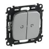Legrand Valena ALLURE Переключатель двухклавишный с подсветкой 752909