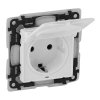 Legrand Valena LIFE IP44 Розетка силовая 2К+З, с защитными шторками и откидной крышкой 753119