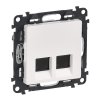 Legrand Механизм розетки компьютерной 2-модуля Valena Life RJ45 CAT 5E UTP 753441