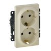 Legrand Механизм розетки 2-м Valena Life 16А 250В 2х2К+З шторки безвинтовые зажимы 753526