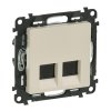 Legrand Механизм розетки компютерной 2-модуля Valena Life RJ45 CAT 5E UTP 753541