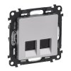 Legrand Valena LIFE Информационная розетка двойная RJ45 Категория 5е UTP 753641