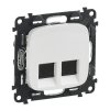 Legrand Valena ALLURE Информационная розетка двойная RJ45 Категория 6 UTP 753743