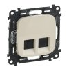 Legrand Valena ALLURE Информационная розетка двойная RJ45 Категория 6 UTP 753843