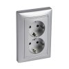 Legrand Valena Розетка 2X2К+З в сборе, со шторками, безвинтовая 770248