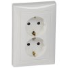 Legrand Розетка двухместная VALENA CLASSIC, скрытый монтаж, с заземлением 774427