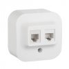 Legrand Розетка двойная RJ11 + RJ45 - категория 5e - UTP - Quteo IP 20 782221