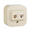 Legrand Розетка двойная RJ11 + RJ45 - категория 5e - UTP - Quteo IP 20 782251