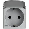 Legrand Axolute Розетка 2К+З с крышкой 10/16 А 250 В HC4141PW