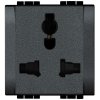 Legrand Livinglight Розетка мультистандарт, 5/6/10/13А 127В/250В, 2 модуля L4139