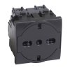 Legrand LIVINGLIGHT Розетка 2К+З 16А 250В, немецкого/итальянского стандартов L4140/16F