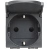 Legrand Livinglight Розетка 2К+З с крышкой L4141PW