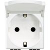 Legrand Livinglight Розетка 2К+З с крышкой N4141PW
