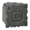 Legrand Celiane.Зарядное устройство с двумя USB-разьемами 067466