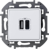 Legrand Inspiria Зарядное устройство 2 разъема USB A-C 240В/5В 673760