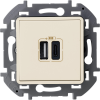 Legrand Inspiria Зарядное устройство 2 разъема USB A-C 240В/5В 673761