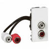 Legrand Mosaic Розетка RCA двойная 1 модуль 078747