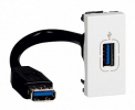Legrand Mosaic Розетка USB 3.0 со шнуром 1 модуль 078746