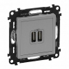 Legrand Valena Life Розетка USB, зарядн. устр. 2хUSB 753612