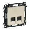 Legrand Valena LIFE.Телефонная розетка RJ11 двойная 753239