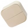 Legrand Выключатель двухклавишный 10A, Quteo 782232