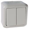 Legrand Выключатель 2-клавишный, 10А, IP44, Quteo 782332