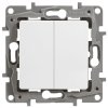 Legrand Выключатель 2-клавишный, 10АХ, с винтовыми зажимами 672202