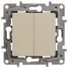 Legrand Выключатель 2-клавишный, 10АХ, с винтовыми зажимами 672302