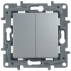 Legrand Выключатель/переключатель 2-клавишный, 10AX ETIKA 672412