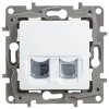 Legrand Модуль розетки двойной RJ11+RJ45, категория 5 UTP ETIKA 672252