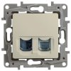 Legrand Модуль розетки двойной RJ11+RJ45, категория 5 UTP ETIKA 672352