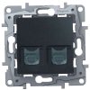 Legrand Модуль розетки двойной RJ11+RJ45, категория 5 UTP ETIKA 672652