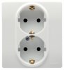 Legrand Модуль розетки 2 х 2К+З со шторками, 10AX, автоматические зажимы ETIKA 672233