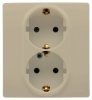 Legrand Модуль розетки 2 х 2К+З со шторками, 10AX, автоматические зажимы ETIKA 672333